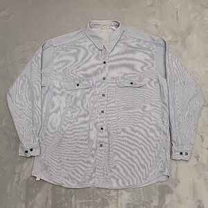 Five Brother Shirt Men 2XL Blue Striped Workwear Hickory Stripe Heavyweight Work